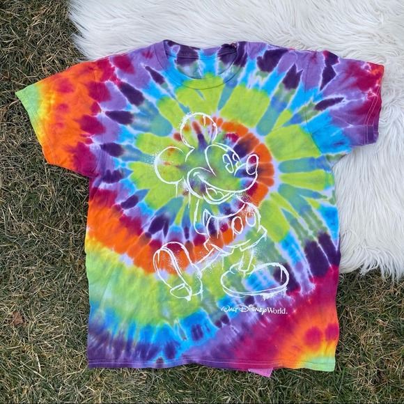 Walt Disney World Mickey tie dye short sleeve shirt medium - Picture 4 of 5